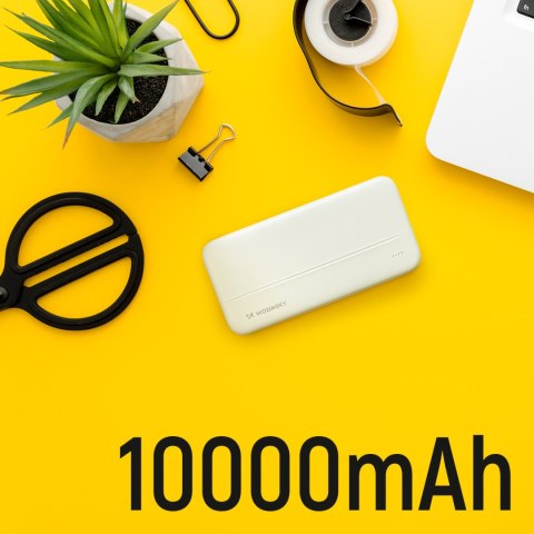 Powerbank Li-Po 10000mAh 2xUSB biały WOZINSKY