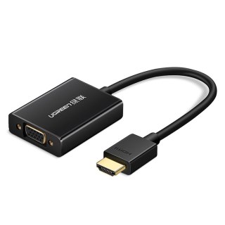 Przejściówka adapter HDMI - VGA + kabel USB - micro USB 1m czarny UGREEN