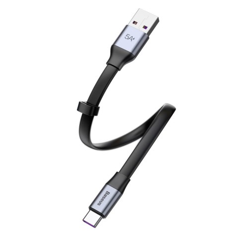 Simple płaski kabel przewód USB USB-C 5A 40W Quick Charge 3.0 QC 3.0 23cm szary BASEUS