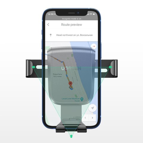 Uchwyt grawitacyjny do telefonu na deskę rozdzielczą kokpit czarny UGREEN