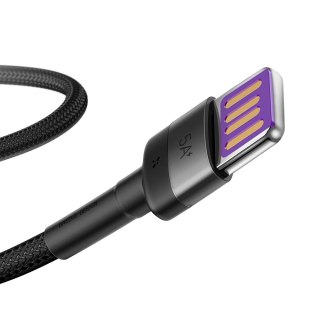 Wytrzymały Kabel przewód USB USB-C 40W Quick Charge 3.0 QC 3.0 1m szaro-czarny BASEUS