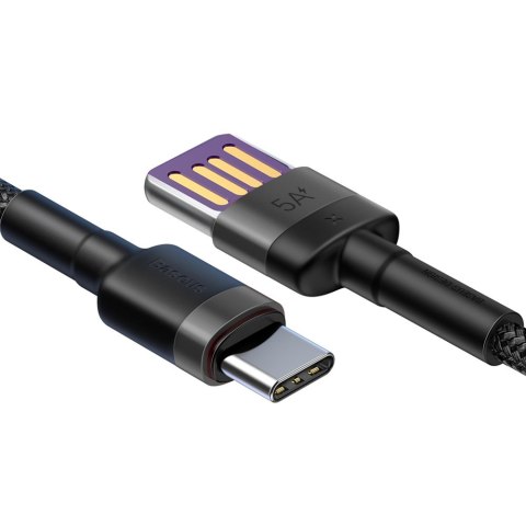 Wytrzymały Kabel przewód USB USB-C 40W Quick Charge 3.0 QC 3.0 1m szaro-czarny BASEUS