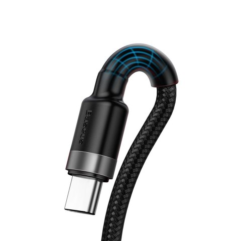 Wytrzymały Kabel przewód USB USB-C 40W Quick Charge 3.0 QC 3.0 1m szaro-czarny BASEUS