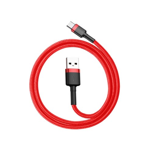 Wytrzymały elastyczny kabel przewód USB USB-C QC3.0 3A 0.5M czerwony BASEUS