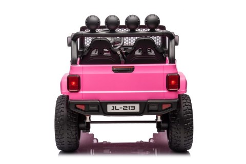 Auto terenowe OFF-ROAD 3.0 dla dzieci Różowy + Pilot + Wolny Start + Pasy + Audio LED