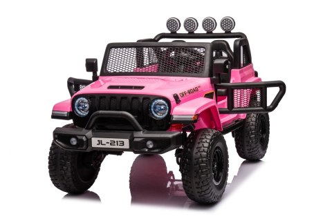 Auto terenowe OFF-ROAD 3.0 dla dzieci Różowy + Pilot + Wolny Start + Pasy + Audio LED