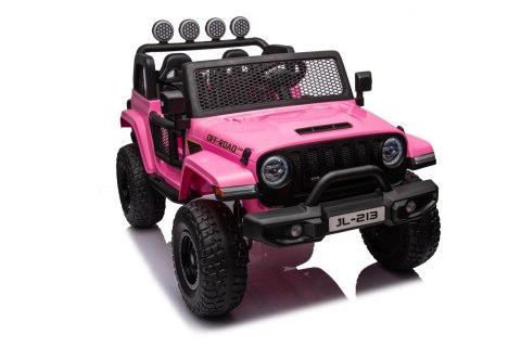 Auto terenowe OFF-ROAD 3.0 dla dzieci Różowy + Pilot + Wolny Start + Pasy + Audio LED