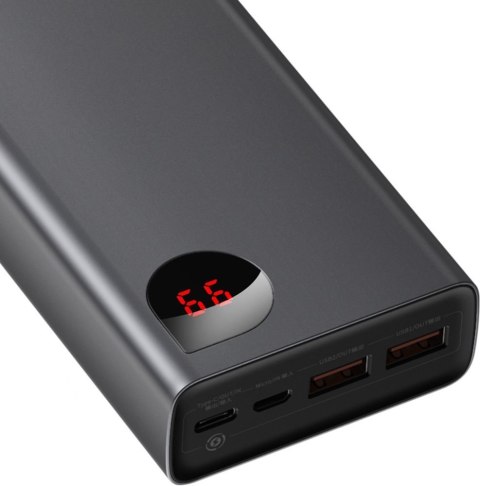 Adaman powerbank 2x USB 1x USB-C 1x microUSB 20000mAh 65W Quick Charge czarny BASEUS