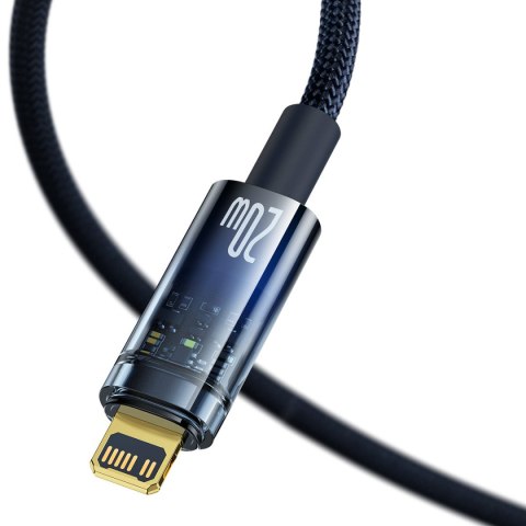 Explorer Series kabel przewód USB-C Iphone Lightning 20W 1m niebieski BASEUS