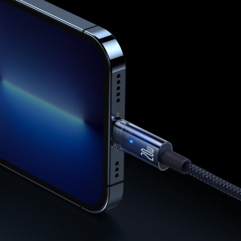 Explorer Series kabel przewód USB-C Iphone Lightning 20W 1m niebieski BASEUS