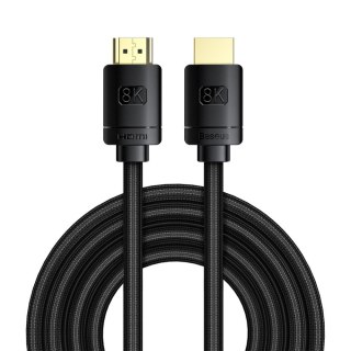 Kabel HDMI 2.1 8K 60 Hz eARC QMS Dynamic HDR VRR ALLM 3m czarny BASEUS