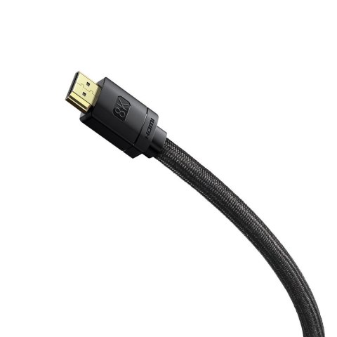 Kabel HDMI 2.1 8K 60 Hz eARC QMS Dynamic HDR VRR ALLM 3m czarny BASEUS