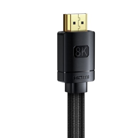 Kabel HDMI 2.1 8K 60 Hz eARC QMS Dynamic HDR VRR ALLM 3m czarny BASEUS