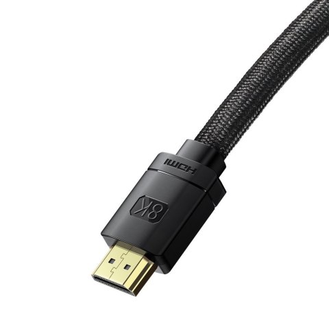 Kabel HDMI 2.1 8K 60 Hz eARC QMS Dynamic HDR VRR ALLM 3m czarny BASEUS