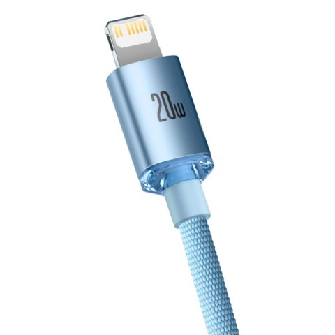 Kabel przewód USB-C Iphone Lightning szybkie ładowanie 20W 1.2m niebieski BASEUS