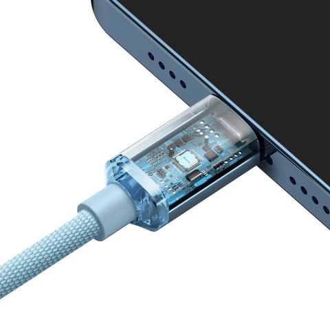 Kabel przewód USB-C Iphone Lightning szybkie ładowanie 20W 1.2m niebieski BASEUS