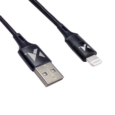 Kabel przewód USB Iphone Lightning 2.4A 1m czarny WOZINSKY