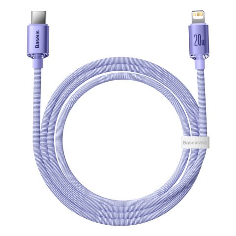 Kabel przewód do szybkiego ładowania i transferu danych USB-C Iphone Lightning 20W 1.2m fioletowy BASEUS