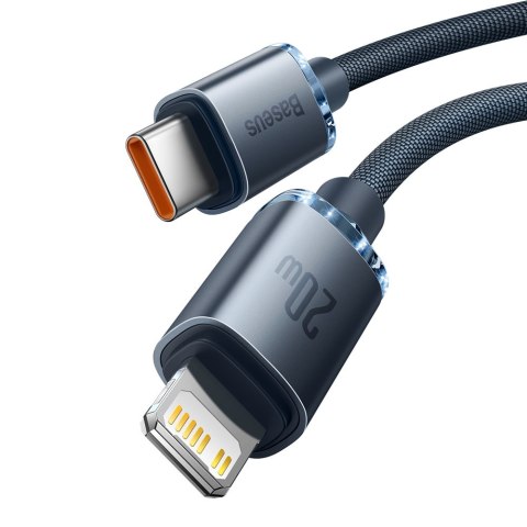 Kabel przewód do szybkiego ładowania i transferu danych USB-C Iphone Lightning 20W 2m czarny BASEUS