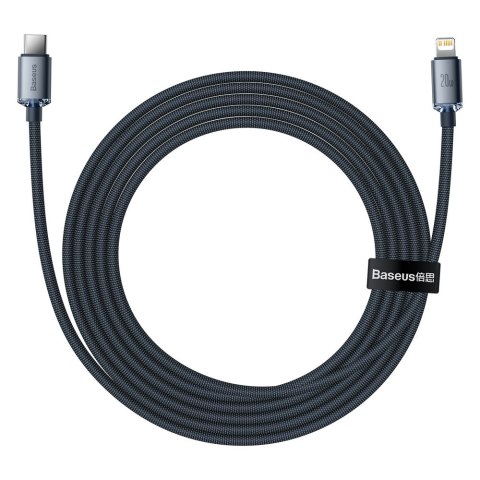 Kabel przewód do szybkiego ładowania i transferu danych USB-C Iphone Lightning 20W 2m czarny BASEUS