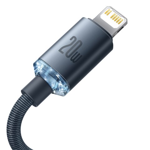 Kabel przewód do szybkiego ładowania i transferu danych USB-C Iphone Lightning 20W 2m czarny BASEUS