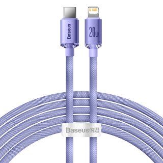 Kabel przewód do szybkiego ładowania i transferu danych USB-C Iphone Lightning 20W 2m fioletowy BASEUS