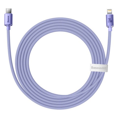 Kabel przewód do szybkiego ładowania i transferu danych USB-C Iphone Lightning 20W 2m fioletowy BASEUS