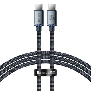 Kabel przewód do szybkiego ładowania i transferu danych USB-C USB-C 100W 1.2m czarny BASEUS