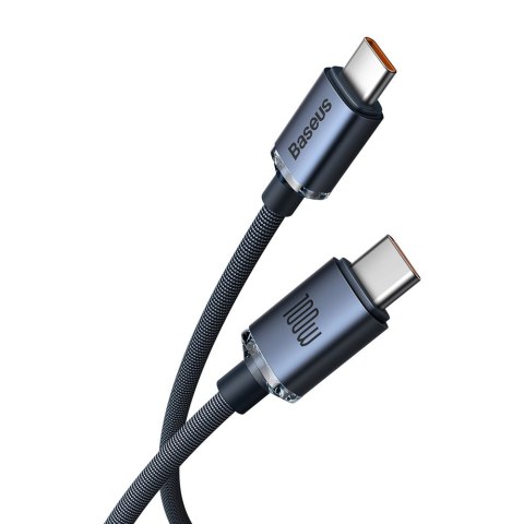 Kabel przewód do szybkiego ładowania i transferu danych USB-C USB-C 100W 1.2m czarny BASEUS