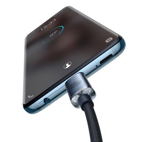 Kabel przewód do szybkiego ładowania i transferu danych USB-C USB-C 100W 1.2m czarny BASEUS