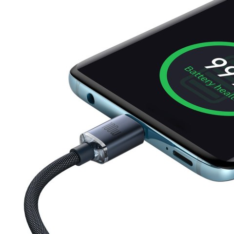 Kabel przewód do szybkiego ładowania i transferu danych USB-C USB-C 100W 1.2m czarny BASEUS