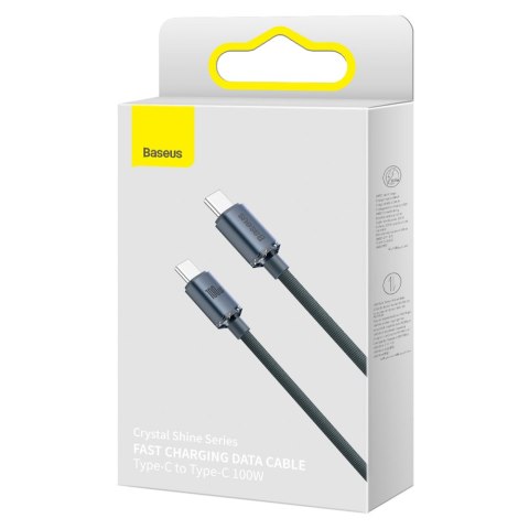 Kabel przewód do szybkiego ładowania i transferu danych USB-C USB-C 100W 1.2m czarny BASEUS