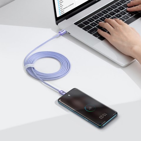 Kabel przewód do szybkiego ładowania i transferu danych USB-C USB-C 100W 2m fioletowy BASEUS