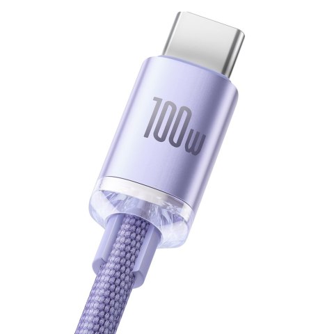 Kabel przewód do szybkiego ładowania i transferu danych USB USB-C 100W 1.2m fioletowy BASEUS