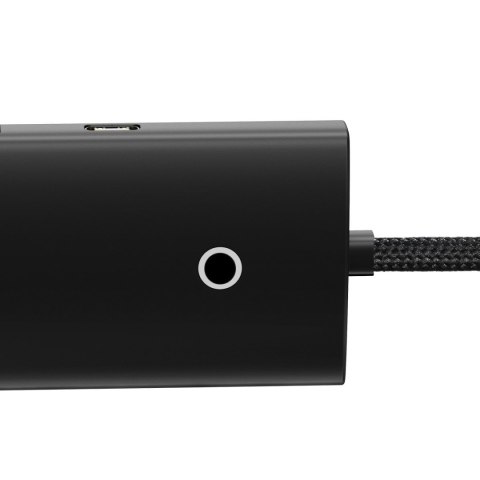 Lite Series przejściówka HUB USB-C 4x USB 3.0 1m czarny BASEUS