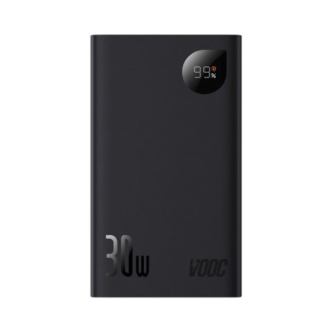 Powerbank z wyświetlaczem 20000mAh 30W 2xUSB 1xUSB-C Quick Charge SCP VOOC czarny BASEUS