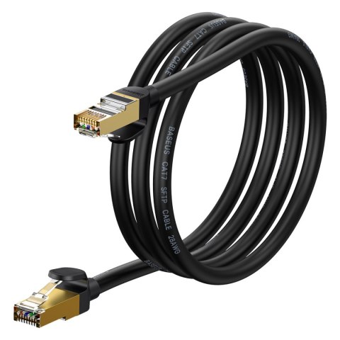 Speed Seven szybki kabel sieciowy RJ45 Cat 7 10Gbps 1.5m czarny BASEUS