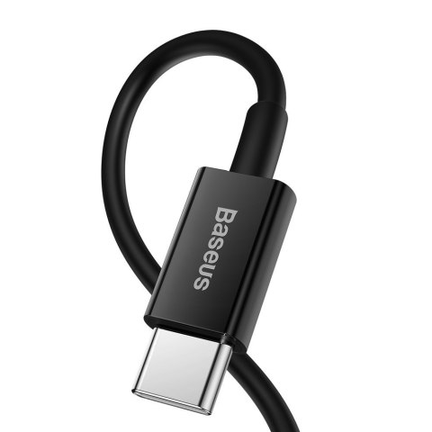 Superior kabel przewód USB-C Iphone Lightning do szybkiego ładowania 20W 1m czarny BASEUS