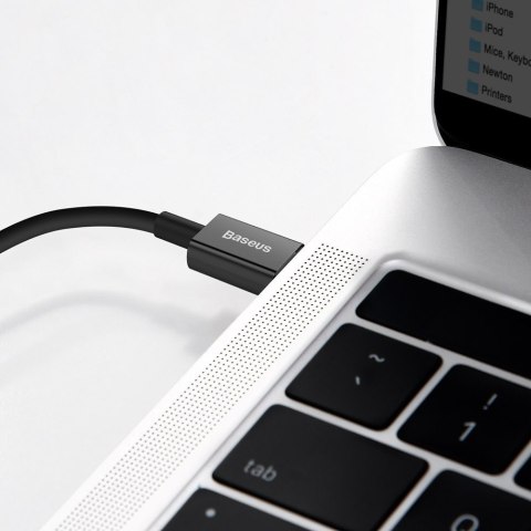 Superior kabel przewód USB-C Iphone Lightning do szybkiego ładowania 20W 1m czarny BASEUS