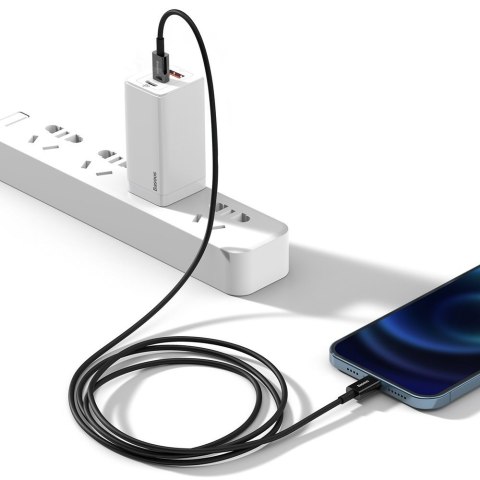 Superior kabel przewód USB-C Iphone Lightning do szybkiego ładowania 20W 1m czarny BASEUS