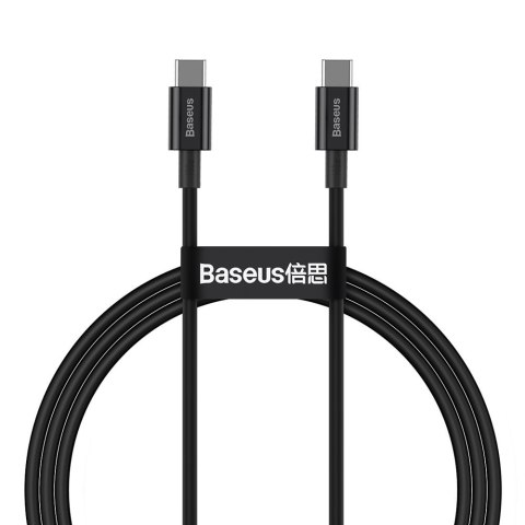 Superior kabel przewód USB-C USB-C Quick Charge FCP 100W 5A 20V 1m czarny BASEUS