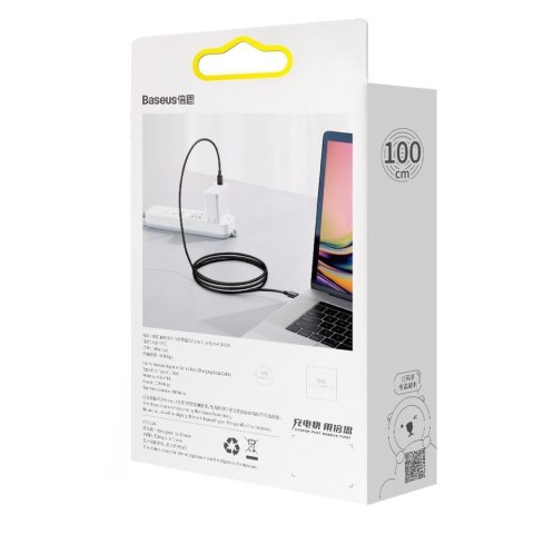 Superior kabel przewód USB-C USB-C Quick Charge FCP 100W 5A 20V 1m czarny BASEUS