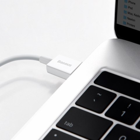 Superior kabel przewód USB Iphone Lightning 2.4A 1m Biały BASEUS