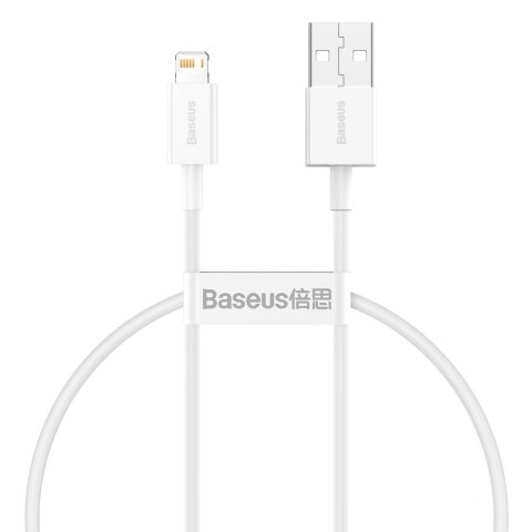 Superior kabel przewód USB Iphone Lightning 2.4A 25cm Biały BASEUS