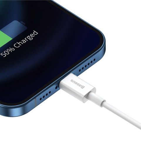 Superior kabel przewód USB Iphone Lightning 2.4A 25cm Biały BASEUS