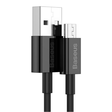 Superior kabel przewód USB microUSB do szybkiego ładowania 2A 1m czarny BASEUS