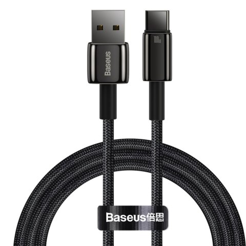 Tungsten Gold kabel przewód USB-USB-C 480Mb-s 100W 1m czarny BASEUS