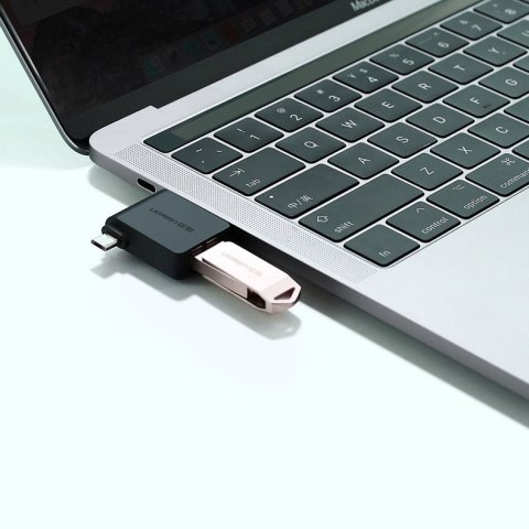 Adapter przejściówka OTG 2w1 USB do USB-C / micro USB - czarny UGREEN