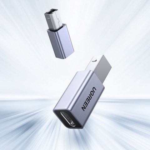 Adapter przejściówka wtyczka z USB-C do USB-B do drukarki dysku - szary UGREEN