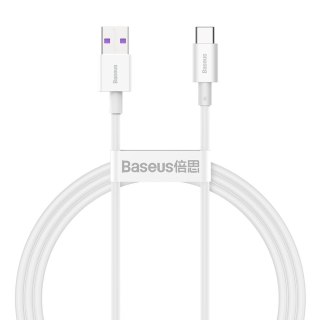 Kabel przewód Superior USB - USB-C 66W 6A 1m - biały BASEUS